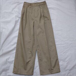 Solet Two-pleat Wide-leg Straight-leg Chino Pants